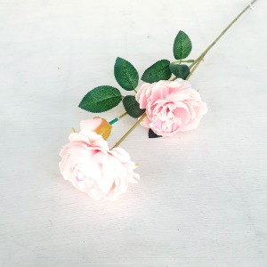 피오니장미 3송이 연핑크 65cm 조화 꽃